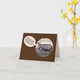 Singing Hippo Birthday Card/personalize Card