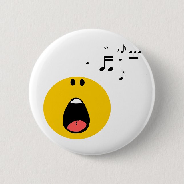 singing his little heart out 2 inch round button (Front)