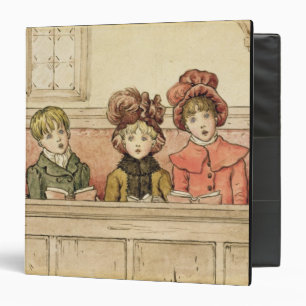 Singing in church (w/c on paper) binder