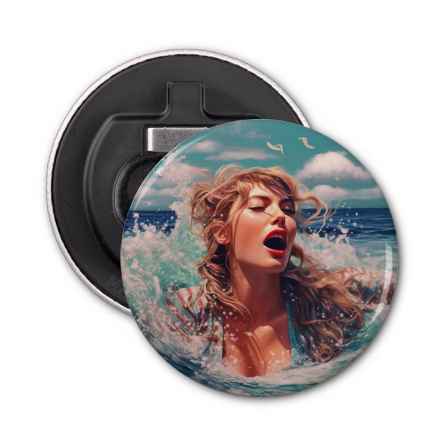 Singing in the Ocean Bottle Opener (Front)