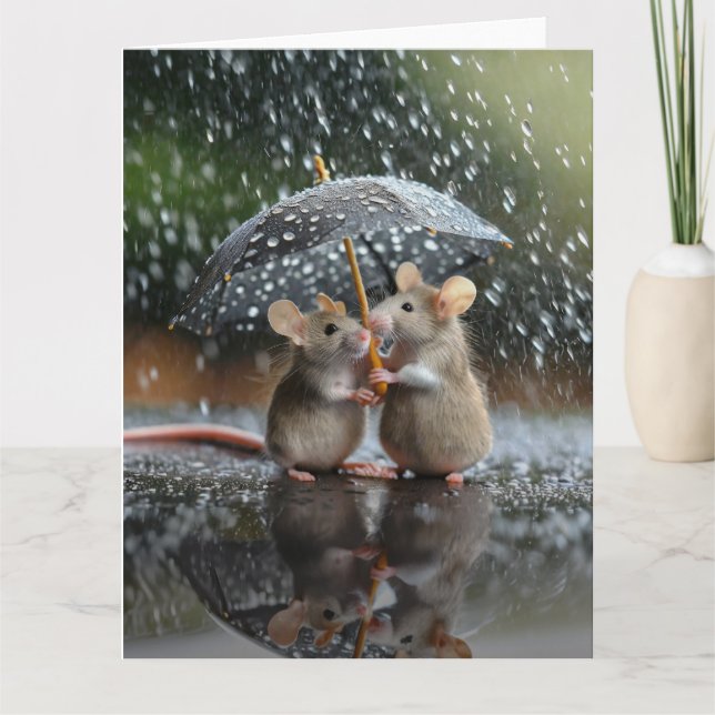 Singing in the rain card (Front)