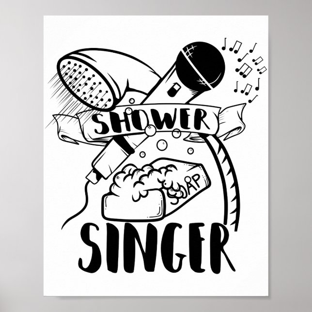 Singing in the shower poster (Front)