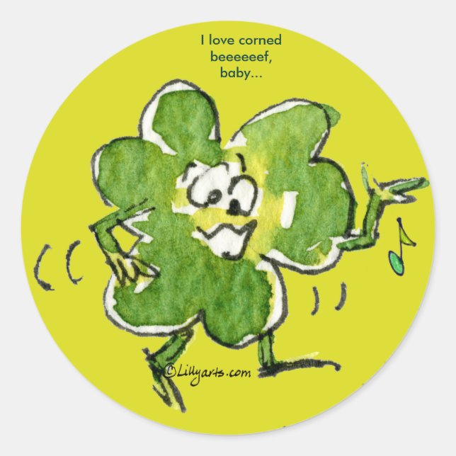 Singing Irish Shamrock n Roll 09 Sticker (Front)