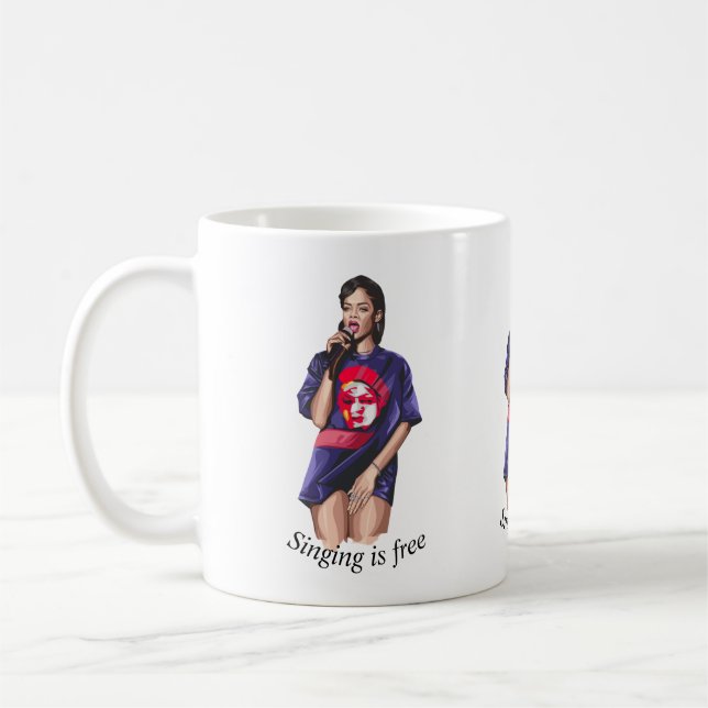 Singing is free coffee mug (Left)