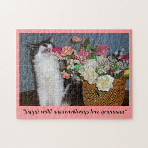 Singing Kitty Valenpuzzle! Jigsaw Puzzle