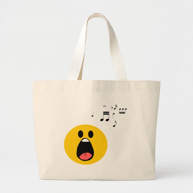 Singing Large Tote Bag (Front)