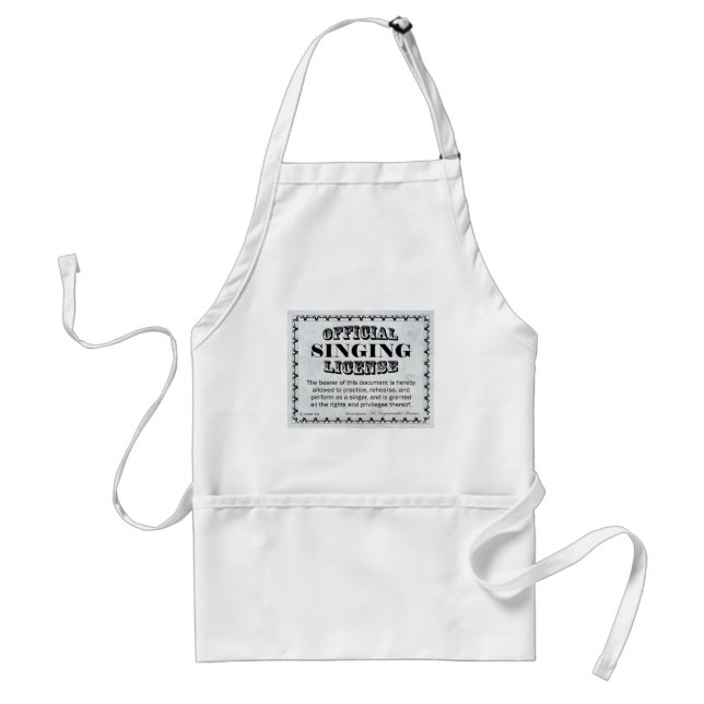 Singing License Standard Apron (Front)