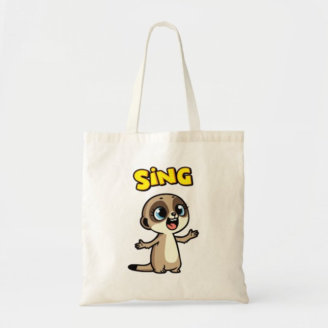 Singing Meerkat Tote Bag (Front)