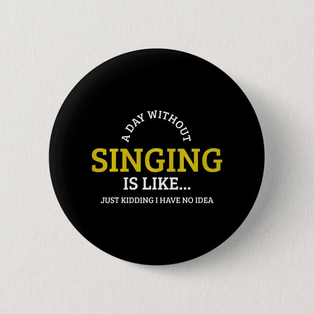 Singing Musicinger 2 Inch Round Button (Front)
