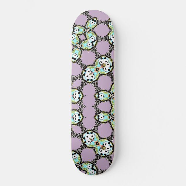 Singing Pandas kaleidoscope Skateboard (Front)