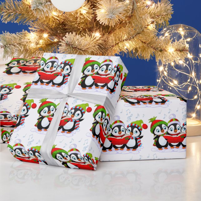 Singing Penguins  Wrapping Paper (Holidays)