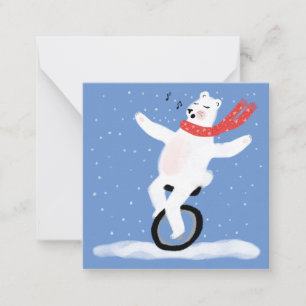 Singing Polar Bear Holiday Card Customize It!
