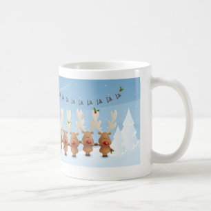 Singing Reindeer Christmas Holiday Mug
