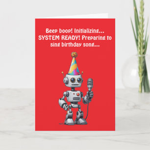 Singing Robot Birthday Malfunction! Invitation