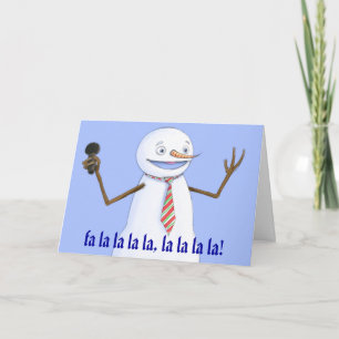 singing snowman card
