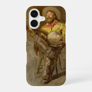 Singing Spanish Cowboy w Banjo Playing Trail Song iPhone 16 Case