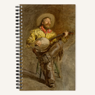 Singing Spanish Cowboy w Banjo Playing Trail Song Notebook