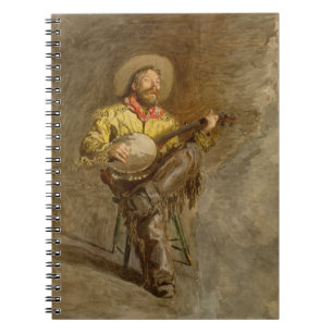 Singing Spanish Cowboy w Banjo Playing Trail Song Notebook