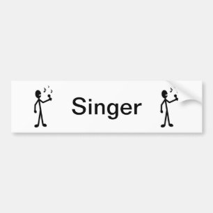 Singing Stick Figure Bumper Sticker