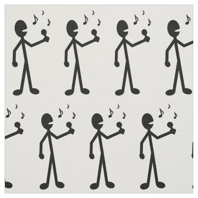 Singing Stick Figure Fabric (Swatch)