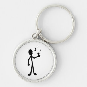 Singing Stick Figure Keychain