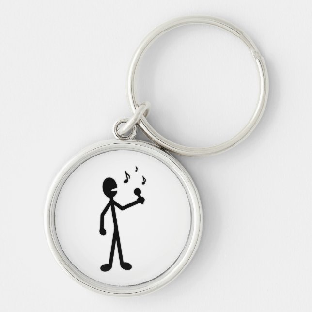 Singing Stick Figure Keychain (Front)