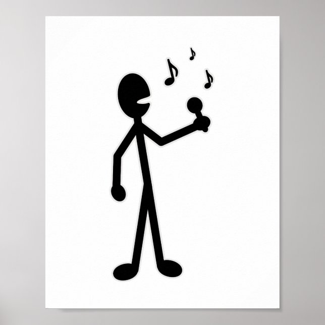 Singing Stick Figure Poster (Front)