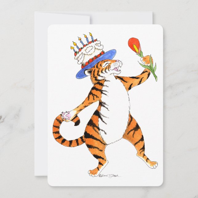 Singing Tiger Birthday Party Invitation (Front)