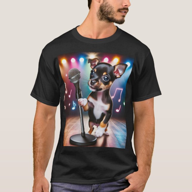 Singing Toy Rat Terrier T-Shirt (Front)