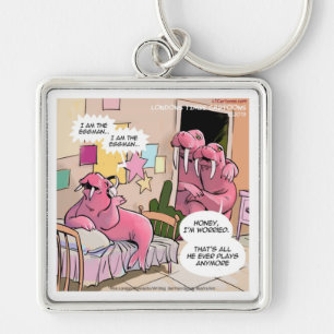 Singing Walrus Worried Parents Funny Keychain