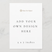 SINGLE 5x7 inch Wedding Program/Menus