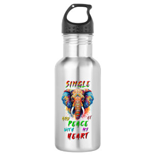 Single And At Peace With My Heart 532 Ml Water Bottle
