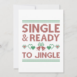 Single And Ready To Jingle Thank You Card