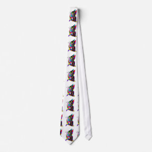 Single Autism Awareness Butterfly Tie