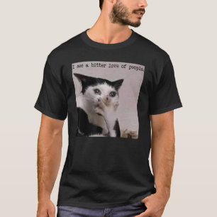 Single Awareness Day Funny Cat Saying Anti Valenti T-Shirt