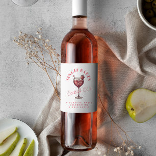 Single Babes White Valentine Cocktail Girls Night Wine Label