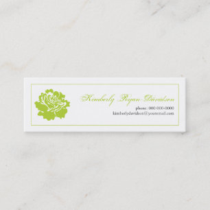 Single Blossom in Lime Business Card