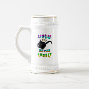 Single But Never Lonely Beer Stein