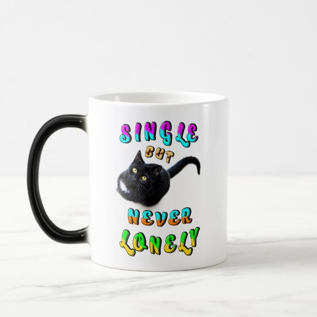 Single But Never Lonely Magic Mug (Left)