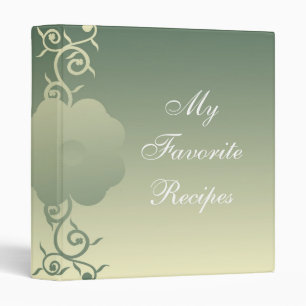 Single Canary Sage Bloom Recipe Book Binder