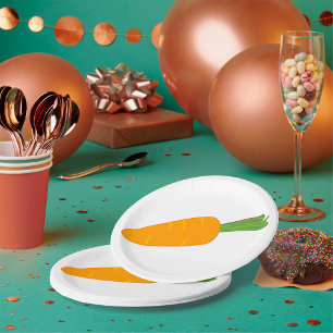 Single Carrot Paper Plate