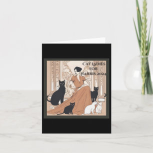 Single Cat Ladies For Kamala 2024 Card