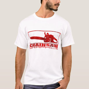 Single Chainsaw Graphics logo T-Shirt