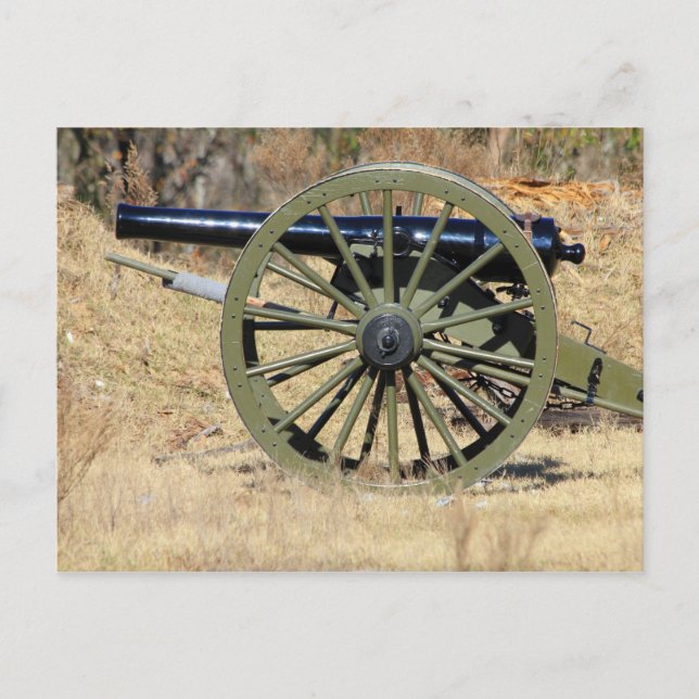 Single Civil War Cannon Postcard (Front)