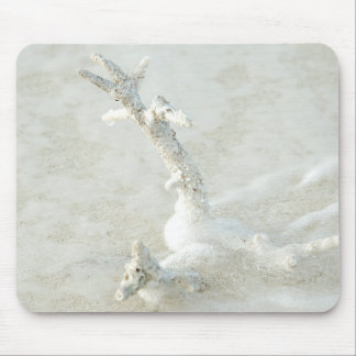 Single coral on the beach mouse pad