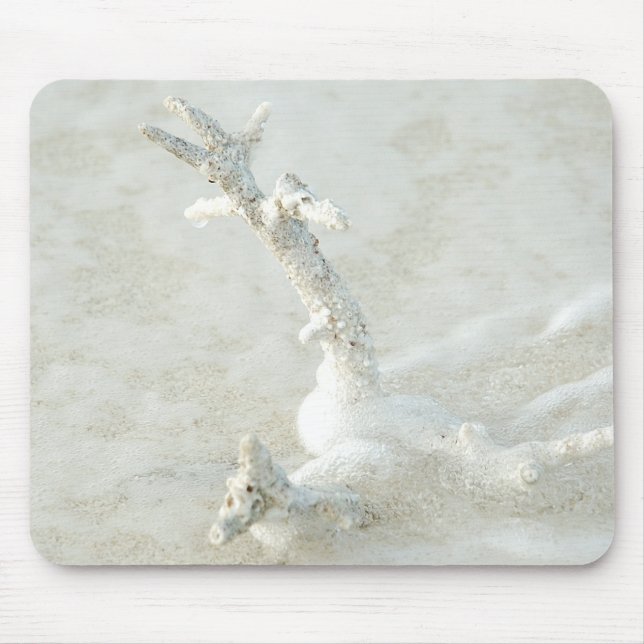 Single coral on the beach mouse pad (Front)