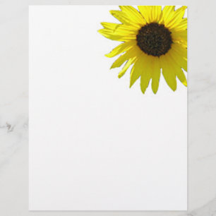 Single Corner Sunflower Stationery