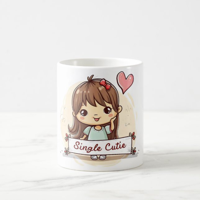 Single Cutie Cute Girl Coffee Mug (Center)