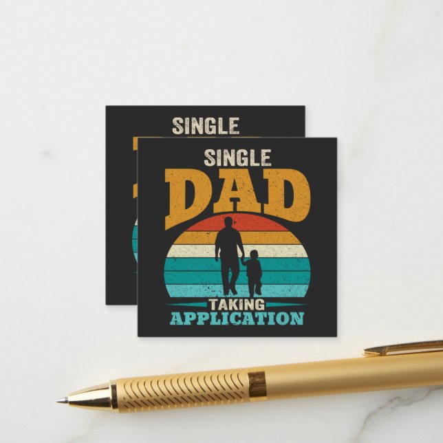 Single Dad Taking Application  Enclosure Card (Front/Back In Situ)
