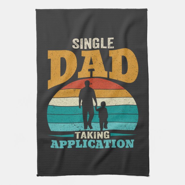 Single Dad Taking Application Kitchen Towel (Vertical)